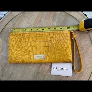 Brahmin canary yellow clutch